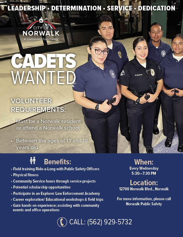 Public Safety Cadet Recruitment Flyer 2024